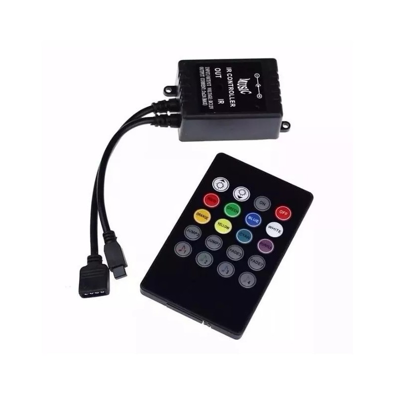 Control Tira Led RGB  Audioritmico NEGRO