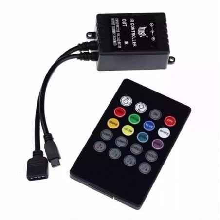 Control Tira Led RGB  Audioritmico NEGRO