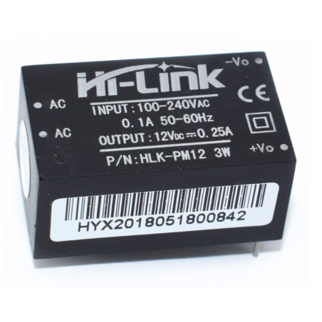 HLK-PM12 Convertidor AC DC Fuente 12V 3W