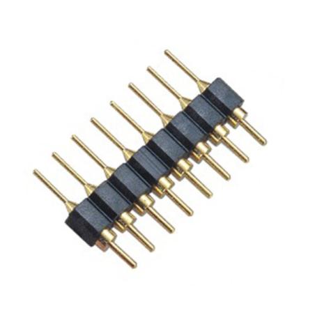Header torneado macho-macho oro