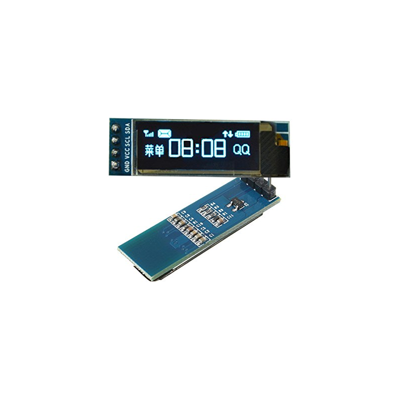 Pantalla oled SSD1306 128x32 0.91 pulgadas I2C Blanco