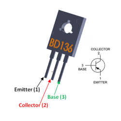 Transistor BD136 1A 45V