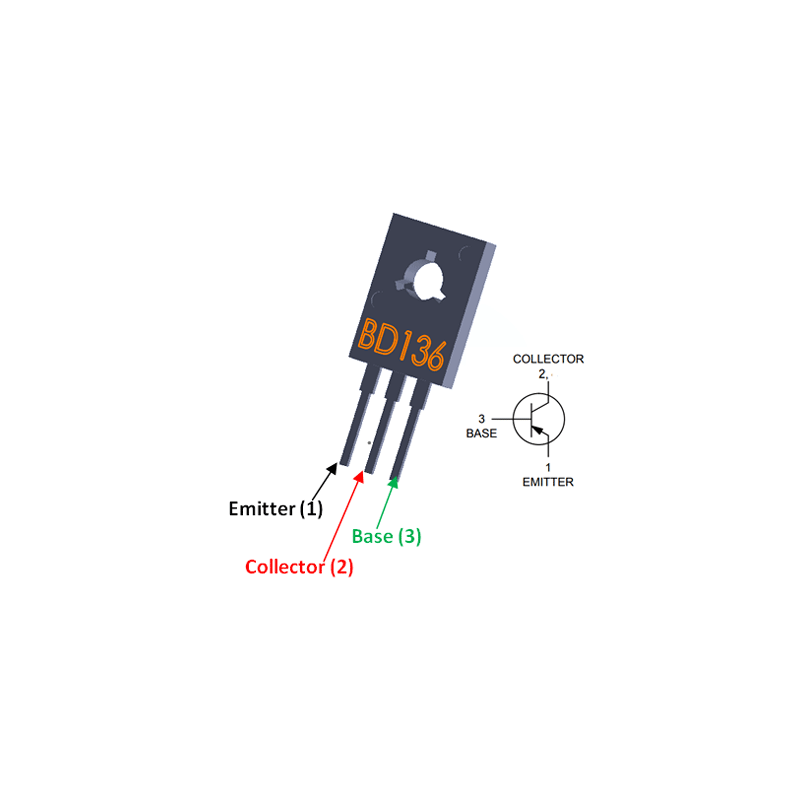 Transistor BD136 1A 45V