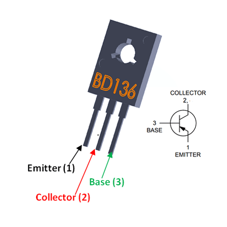 Transistor BD136 1A 45V