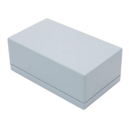 Gabinete de plástico gris c/tapa de 223x140x92mm