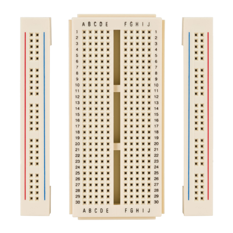Mini-protoboard 1 bloque 2 tiras ensamble deslizable