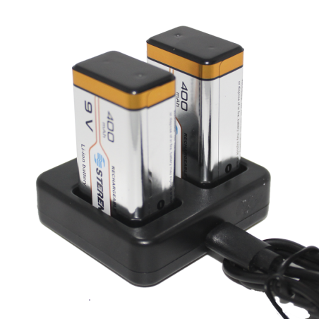Cargador para pilas Li-ión 9V