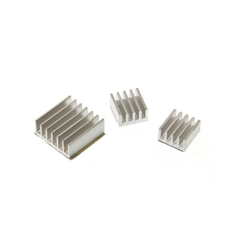 Disipador  Raspberry de  aluminio juego 3  Pi 2 B 3B +