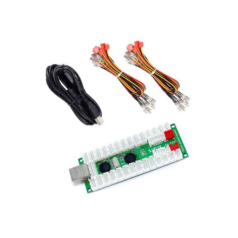 Codificador USB Para JOYSTICK set  ARCADE con Terminales 2 PLAYERS