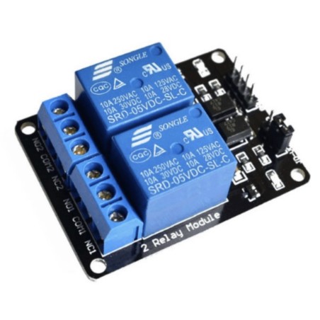 2 canal Módulo de relay  con optoacoplador.