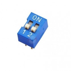 DIP SWITCH 2 POSICIONES AZUL