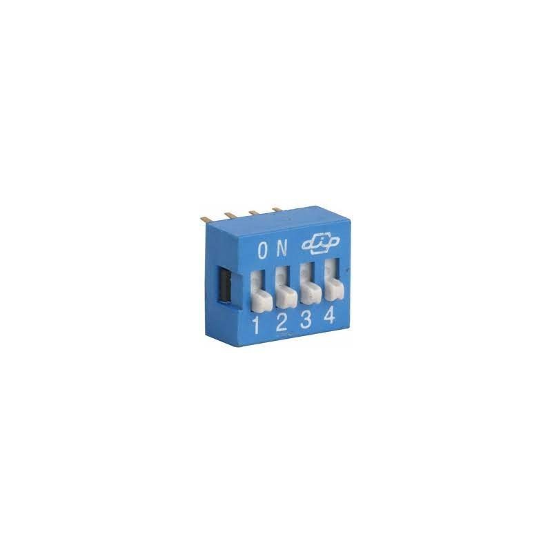 DIP SWITCH 4 POSICIONES AZUL