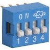 DIP SWITCH 4 POSICIONES AZUL
