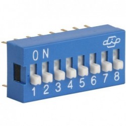 DIP SWITCH 8 POSICIONES AZUL