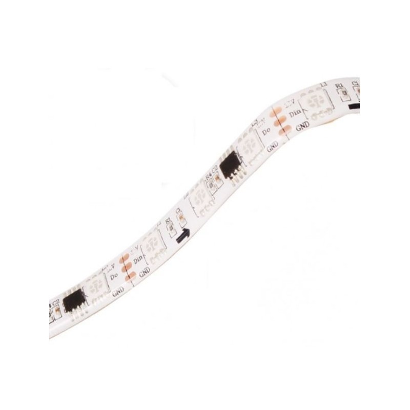 Tira led pixel 1 m RGB FLASH 60 LEDS 12v (  No incluye control )