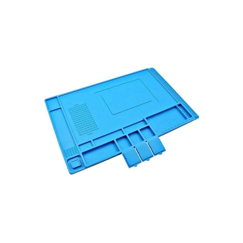 Tapete Trabajo Silicon Magnético Antiestatica 45x30 Cm AZUL
