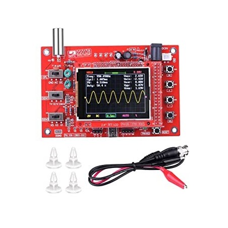 Kit de Osciloscopio Rojo DSO138 + incluye el CASE