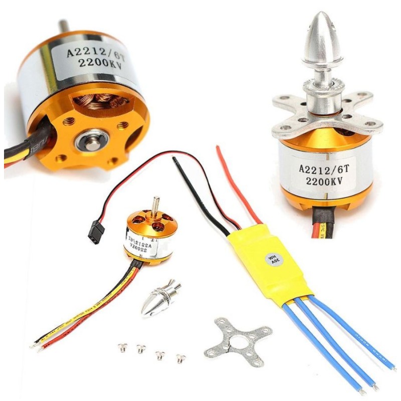Motor Brushless 2,200KV  SET