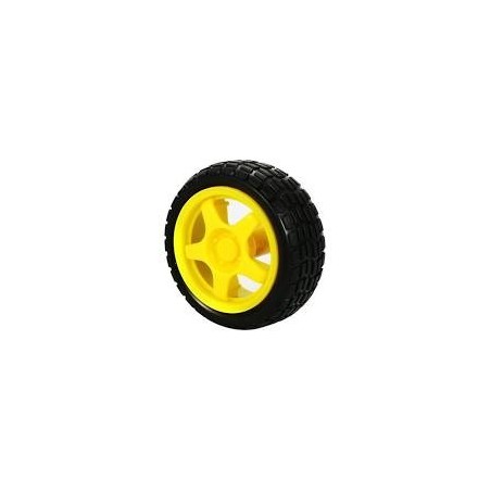 LLANTA  TONKA AMARILLA NEGRA ROJO  65x26 mm