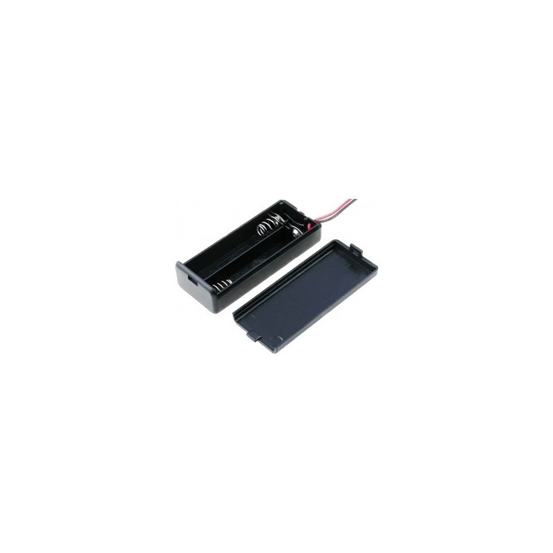 Porta Pila AA de 2 Con Switch y tapa