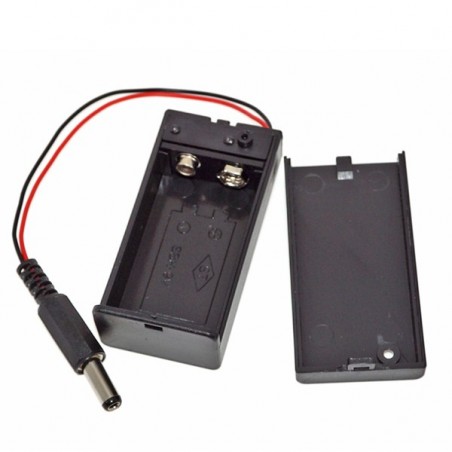 Porta Pila 9v Con Switch y tapa cable arduino