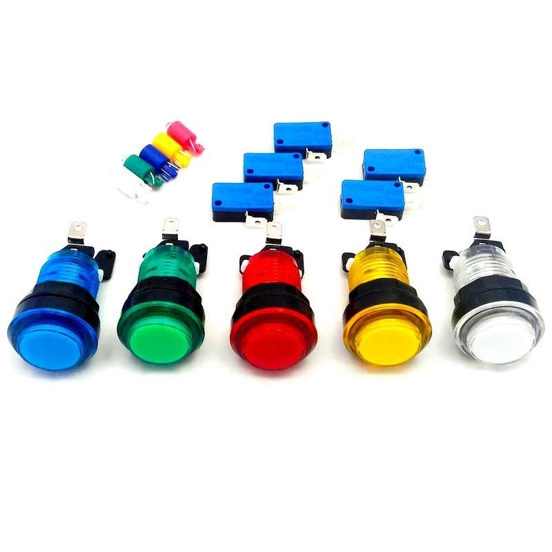 Boton para maquinita con Microswich CON LED