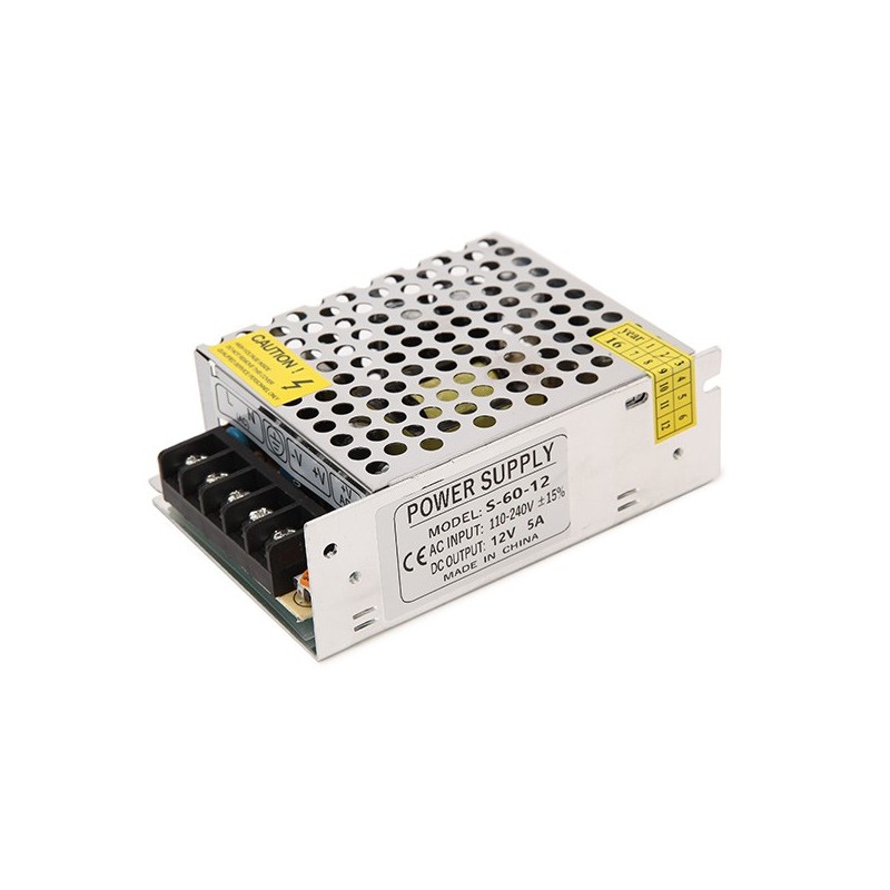 Fuente de poder de 12v -5 A-0.25kgs