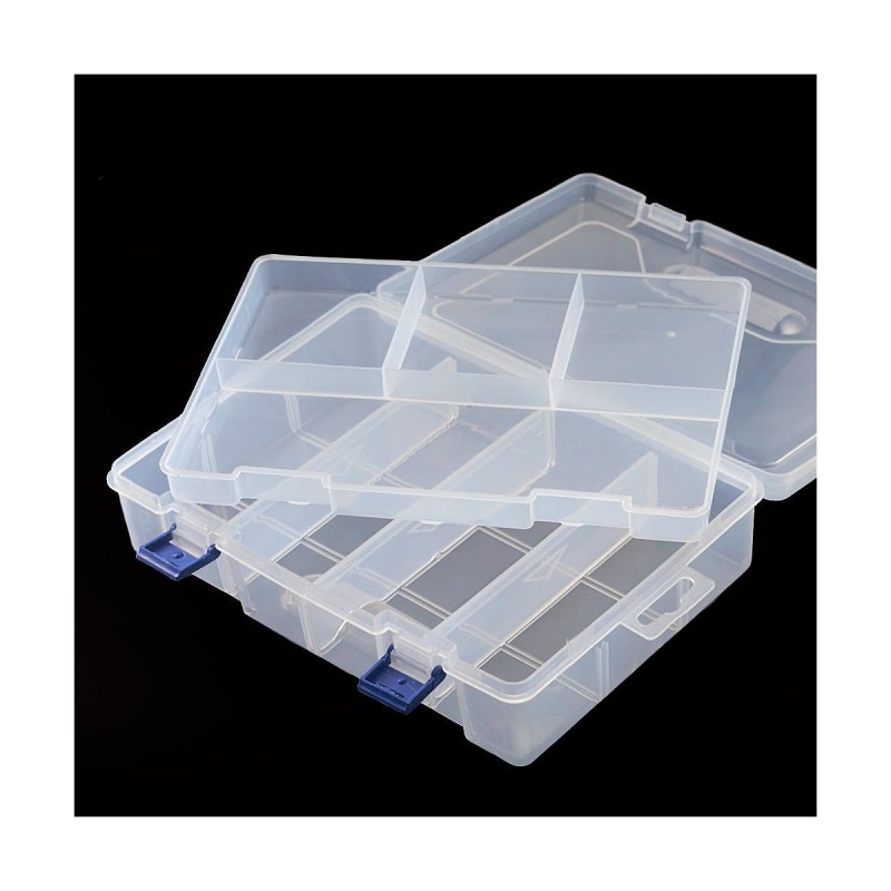 Caja organizadora trasparente con charola ( kit de arduino )