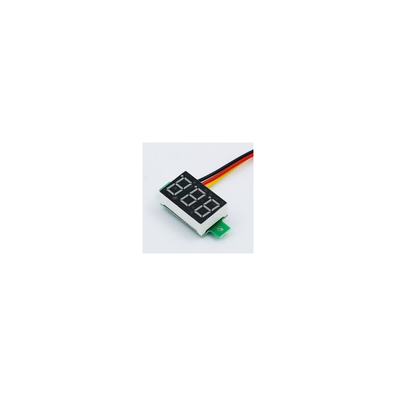 Voltmetro Mini 0.36 en DC 0-100v 3 Cables Digital Display