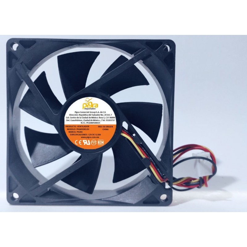 VENTILADOR PIGRA 60X60X10MM 12V