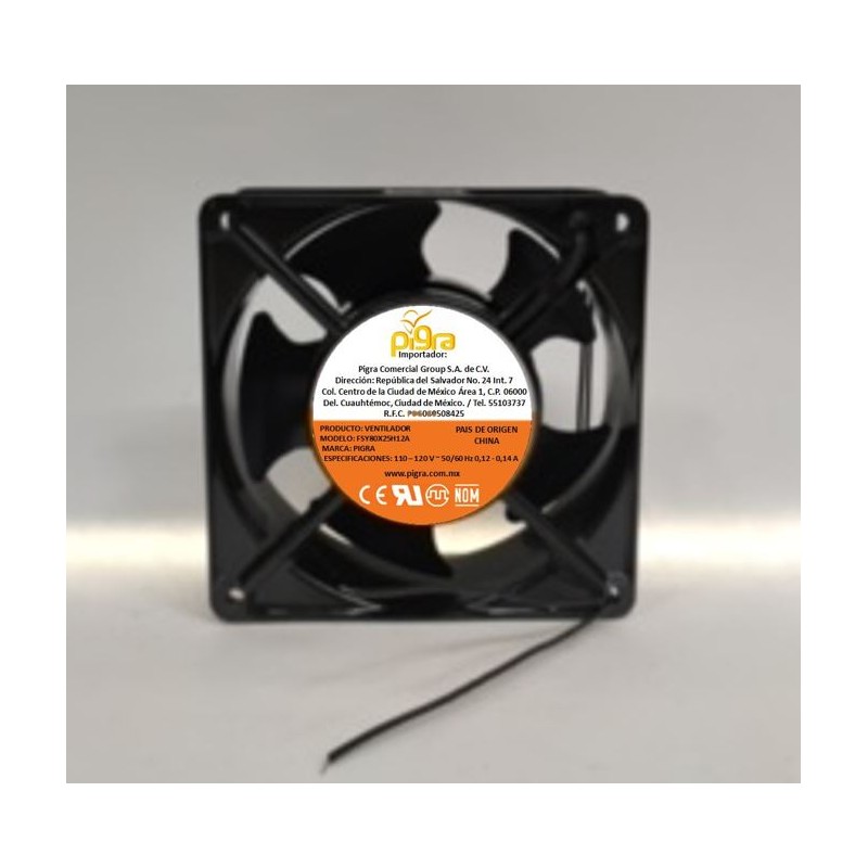 VENTILADOR PIGRA 80X80X25MM 110V