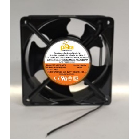 VENTILADOR PIGRA 80X80X38MM 110V