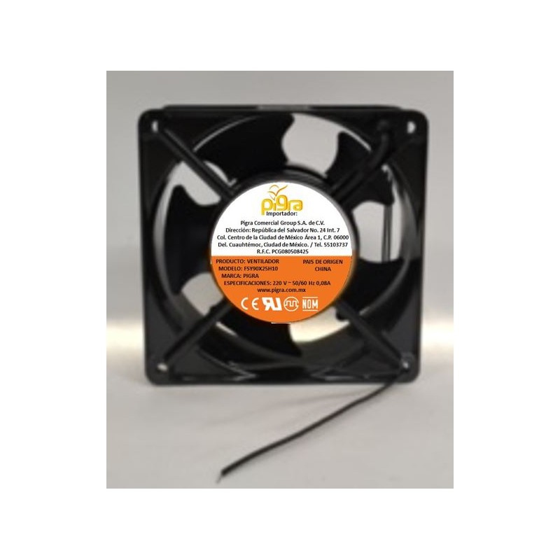 VENTILADOR PIGRA 90X90X25MM 220V