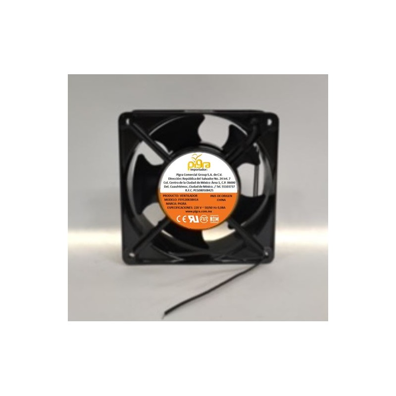 VENTILADOR PIGRA 120X120X38 MM 220V