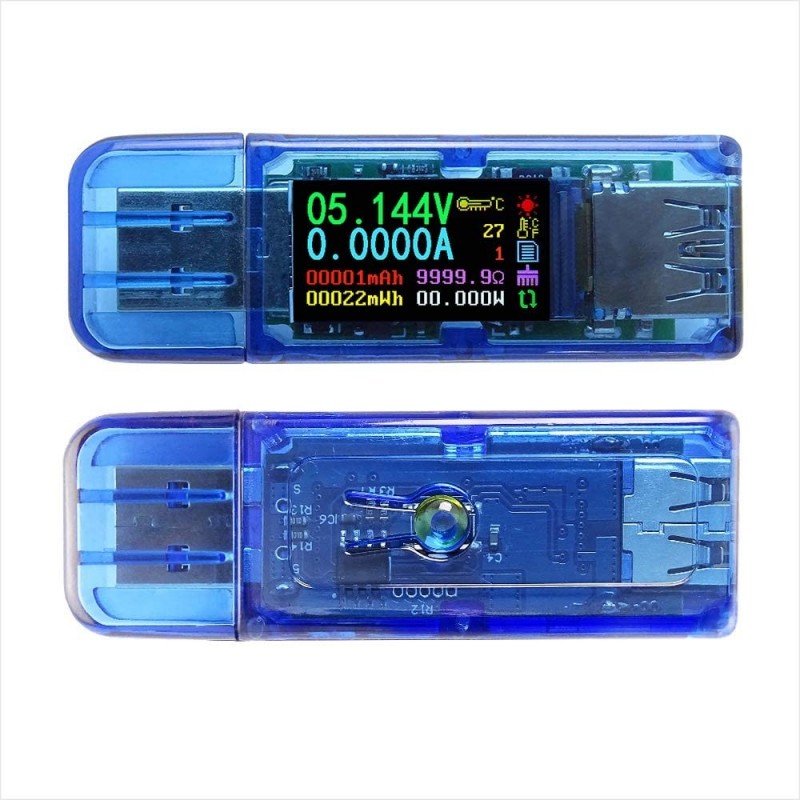USB 3,0 color  AT34  LCD voltímetro amperímetro